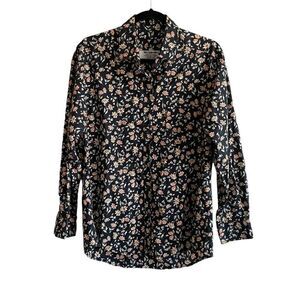 TILLEY ENDURABLES Liberty Art Fabrics Floral Print Cotton Button Front Shirt M